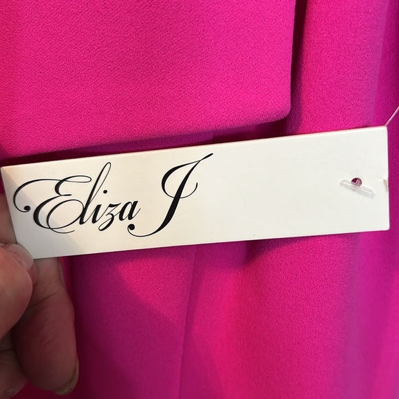 Eliza J NWT Size 8 Hot Pink Midi Dress Big Bow (0104) - Picture 7 of 10